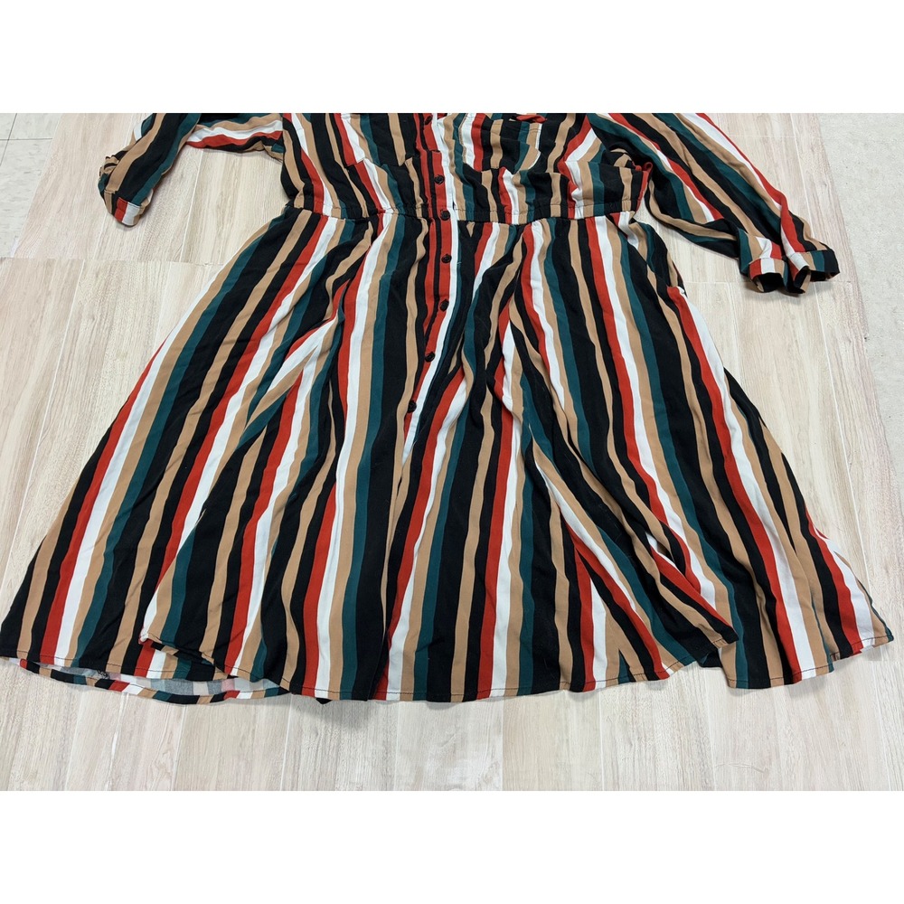 Torrid Striped Collared Button Front Shirtdress F… - image 4